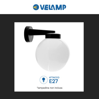 Portalampada da Giardino da Muro Applique a Sfera Velamp