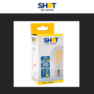 Lampadina LED E27 8,5W Bulb A60 Filamento Bot Lighting Shot