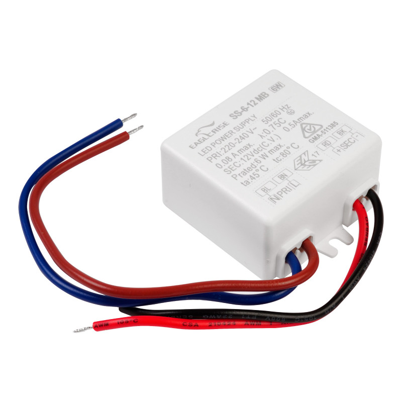 Alimentatore Compatto a Tensione Costante 12V per LED Potenza 6W AcTEC