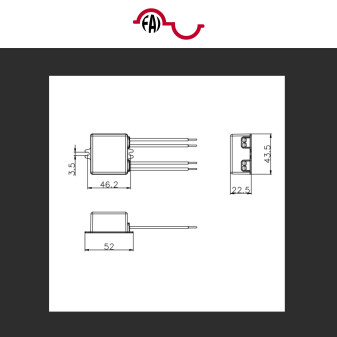 Alimentatore Compatto a Tensione Costante 12V per LED Potenza 6W AcTEC