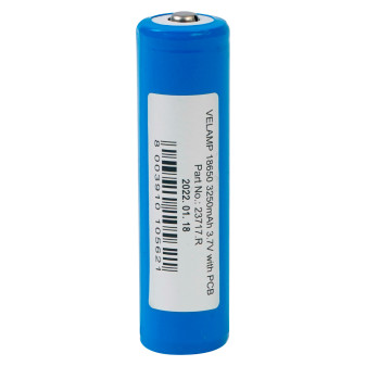 Batteria al Litio Ricaricabile INR 18650 3,7V 3250mAh Velamp