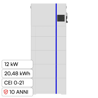 Sistema All-In-One Inverter Trifase 12kW 4 Batterie BMS 20,48kWh V-Tac