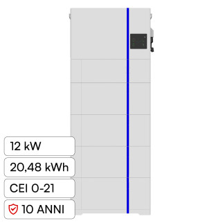 Sistema All-In-One Inverter Trifase 12kW 4 Batterie BMS 20,48kWh V-Tac