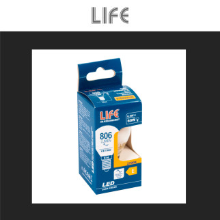 Life Lampadina LED E14 6,5W Minisfera P45 Filament Vetro Milky