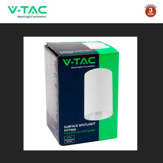 VT-1131 Portafaretto Rotondo da Soffitto per GU10 Bianco V-Tac