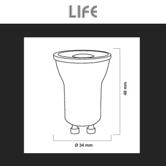 Life Faretto MR11 GU10 LED COB Lampadina 4W 38°