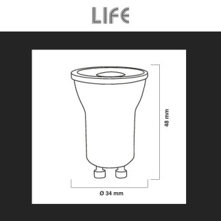 Life Faretto MR11 GU10 LED COB Lampadina 4W 38°