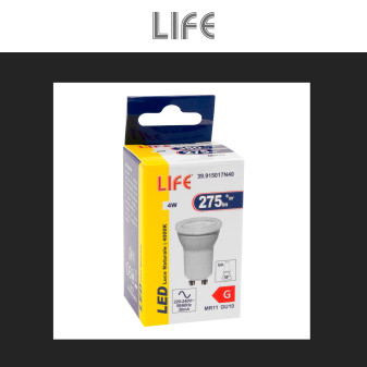 Life Faretto MR11 GU10 LED COB Lampadina 4W 38°