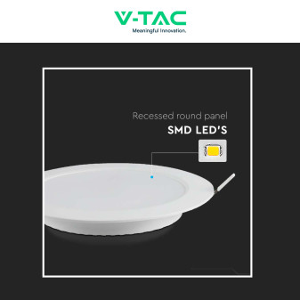 VT-61018 Mini Pannello LED Rotondo Slim 18W SMD da Incasso V-Tac
