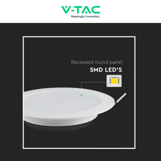 VT-61018 Mini Pannello LED Rotondo Slim 18W SMD da Incasso V-Tac