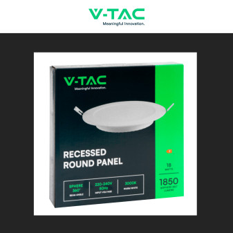VT-61018 Mini Pannello LED Rotondo Slim 18W SMD da Incasso V-Tac