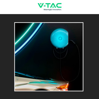 Wallbox 7,4kW Monofase Smart IP65 IK10 con Cavo Tipo 2 V-Tac