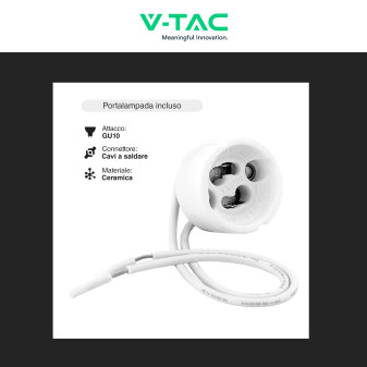 V-Tac VT 765SQ Portafaretto Quadrato da Incasso in Gesso per