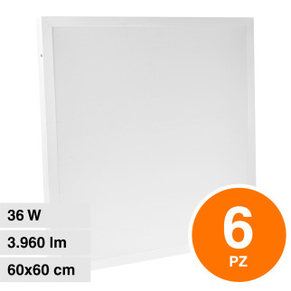 VT-6139 6 Pannelli LED Quadrati 60x60 36W SMD Driver V-Tac