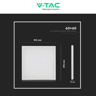 VT-6139 6 Pannelli LED Quadrati 60x60 36W SMD Driver V-Tac