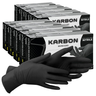 New Med Gloves Karbon Guanti Monouso Neri in Nitrile 1000 pezzi