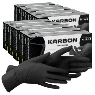 New Med Gloves Karbon Guanti Monouso Neri in Nitrile 1000 pezzi