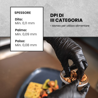 New Med Gloves Karbon Guanti Monouso Neri in Nitrile 1000 pezzi