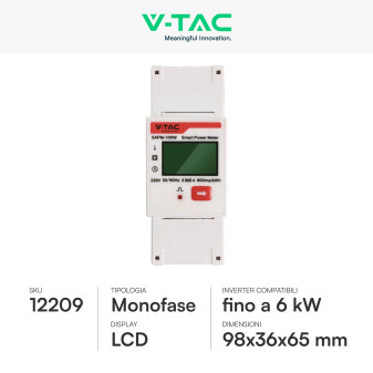 Misuratore Inverter Monofase per Impianti Fotovoltaici V-Tac