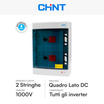 Quadro Lato DC 2 Stringhe 2 MPPT 1000V 32A Sezionatore Chint