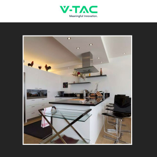 VT-778 2 Portafaretti Rotondi a Incasso per GU10 Bianchi V-Tac