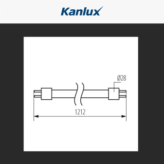 Tubo LED T8 G13 12W SMD 120cm in Vetro con Starter Kanlux
