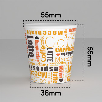 50 Bicchierini da Caffè in Carta Bio White Mocha da 85ml