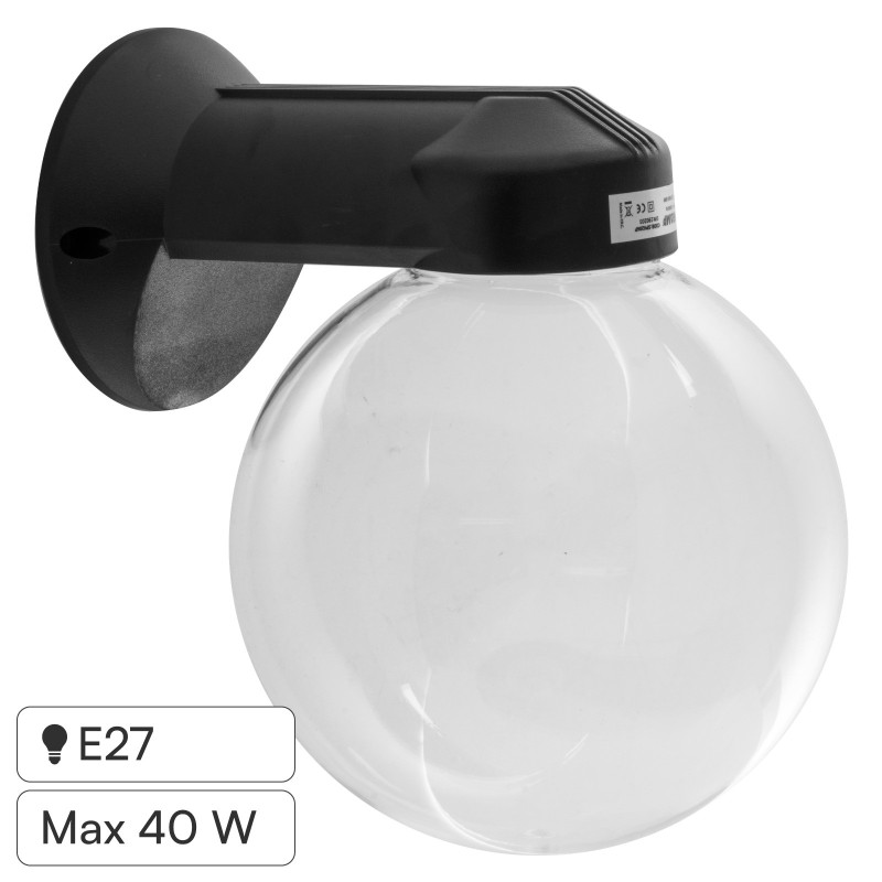 Portalampada da Giardino da Muro Velamp Applique a Sfera