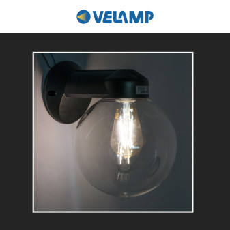 Portalampada da Giardino da Muro Velamp Applique a Sfera