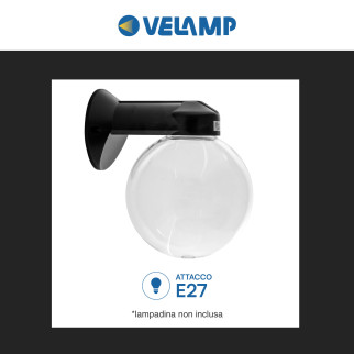 Portalampada da Giardino da Muro Velamp Applique a Sfera