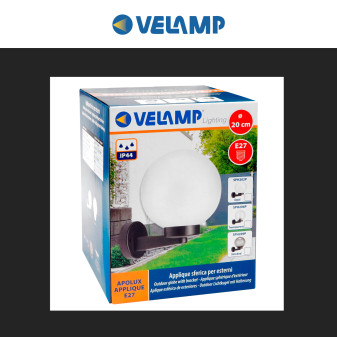 Portalampada da Giardino da Muro Velamp Applique a Sfera