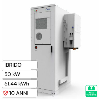 V-Tac Kit Inverter Trifase Ibrido 50kW + Accumulatore LiFePO4 61,44kWh