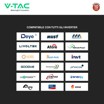 VT-5139 Accumulatore 5,12kWh Impianti Fotovoltaici CEI 0-21 V-Tac