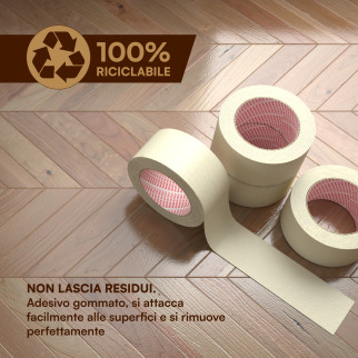 Nastro Adesivo Carta Gommata Riciclabile Resistente 5cm x 50m
