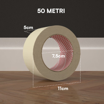 Nastro Adesivo Carta Gommata Riciclabile Resistente 5cm x 50m