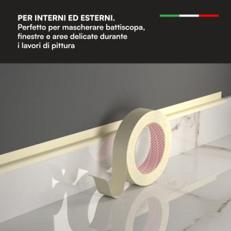 Nastro Carta Mascheratura Pittura e Imbiancatura da 2,5cm x 50m