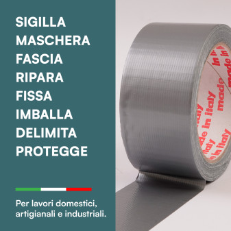 Nastro Adesivo Telato Americano Grigio Professionale 5cm x 25m