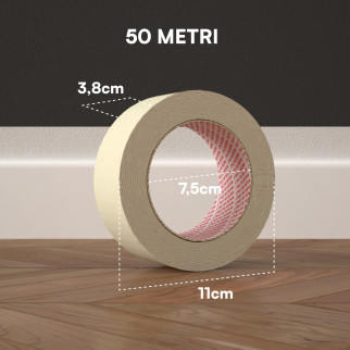 Nastro Adesivo Carta Gommata Riciclabile Resistente 3,8cm x 50m