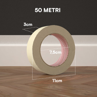 Nastro Adesivo Carta Gommata Riciclabile Resistente 3cm x 50m