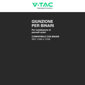 8 Giunzioni per Binari Pannelli Solari Fotovoltaici V-Tac