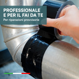 Nastro Adesivo Telato Americano Nero Professionale 5cm x 25m