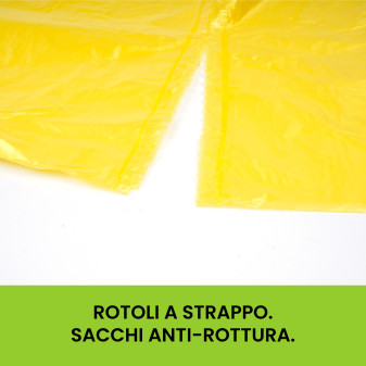 Sacchi Gialli Plastica HDPE Raccolta Differenziata 110L 70x100cm