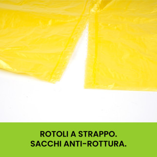 Sacchi Gialli Plastica HDPE Raccolta Differenziata 110L 70x100cm