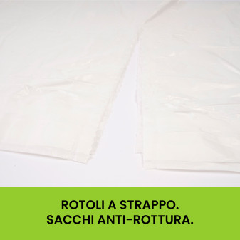 Sacchi Trasparenti Plastica HDPE Raccolta Differenziata 110L 70x100cm