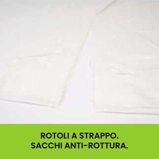 Sacchi Trasparenti Plastica HDPE Raccolta Differenziata 110L 70x100cm