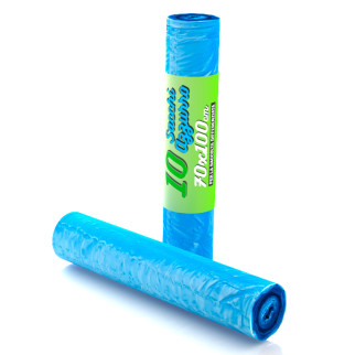 Sacchi Azzurri Plastica HDPE Raccolta Differenziata 110L 70x100cm