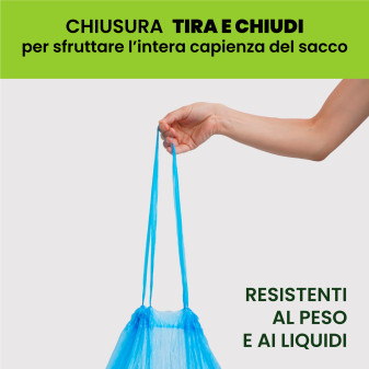Sacchi Azzurri Plastica HDPE Raccolta Differenziata 110L 70x100cm