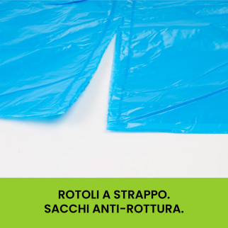 Sacchi Azzurri Plastica HDPE Raccolta Differenziata 110L 70x100cm