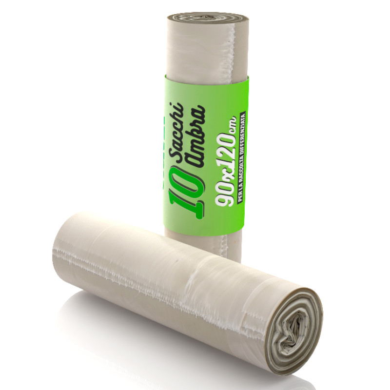 Sacchi Ambra Plastica HDPE Raccolta Differenziata 120L 90x120cm