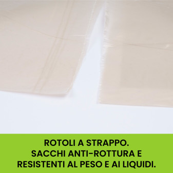 Sacchi Ambra Plastica HDPE Raccolta Differenziata 120L 90x120cm